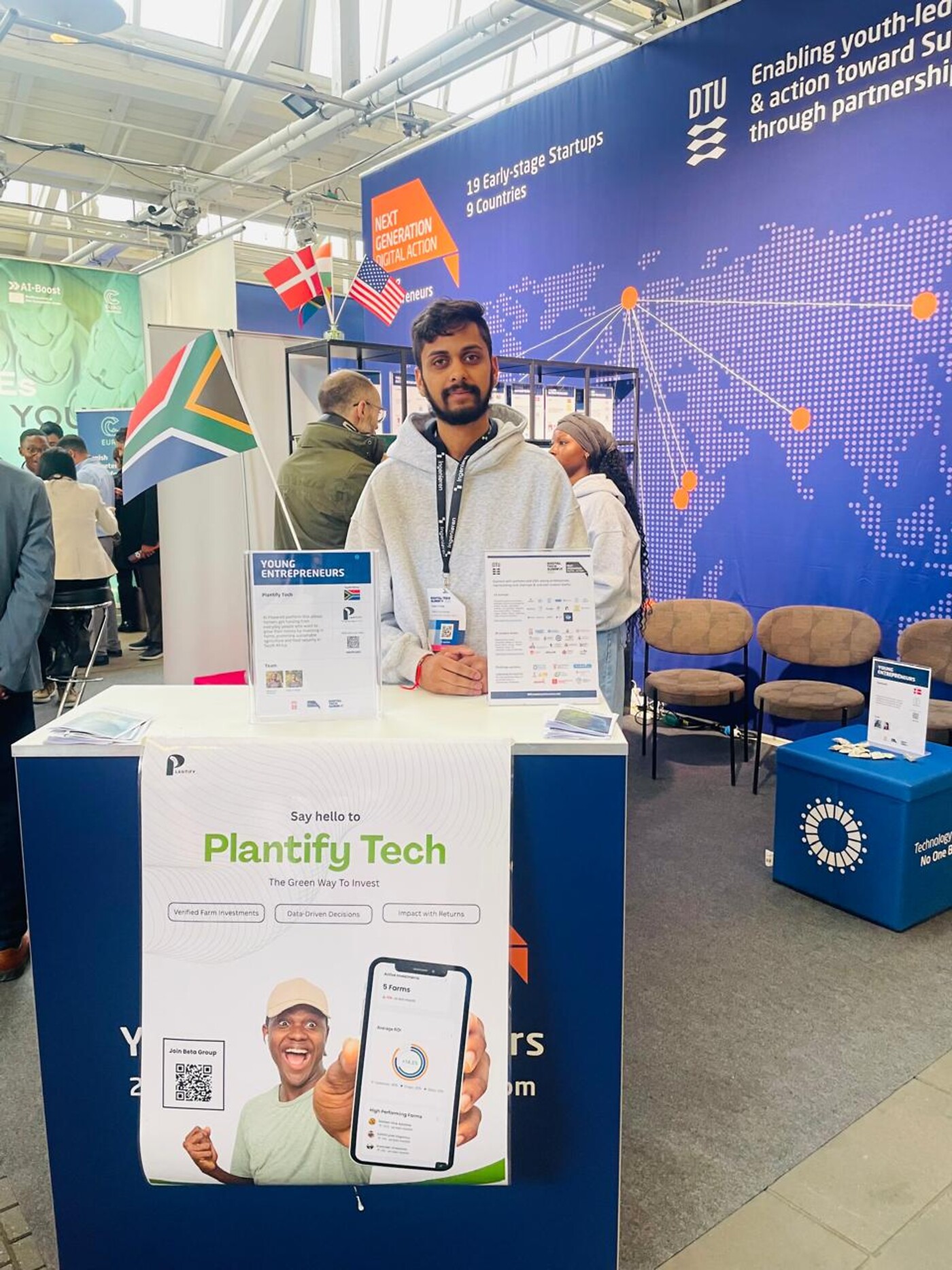 Plantify Tech exhibition stand at a technology summit